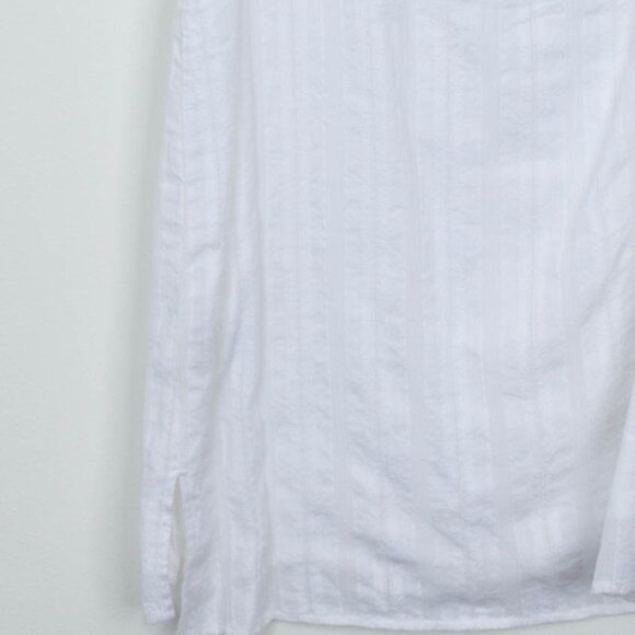 Cloth & Stone Womens One Shoulder Ruffle Dress Size M White Minimalist Beachy - Picture 8 of 8